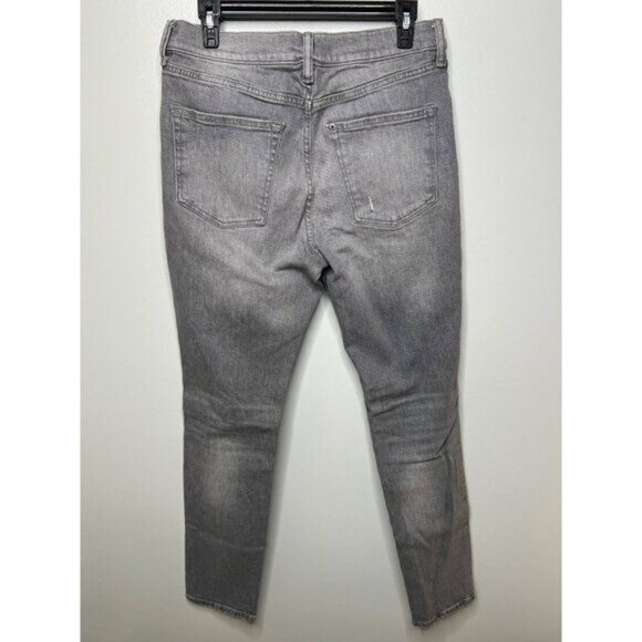 H&M Mens Distressed Moulante Grey Skinny Jeans Cotton/Elastane Size 32/32 - Picture 6 of 13